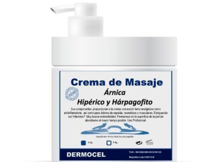Crema para masajes profesionales Árnica, Hipérico... 1k -Dermocel