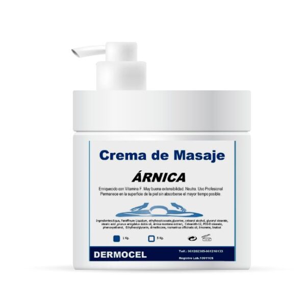 Crema para Masajes profesionales con Árnica - Dermocel