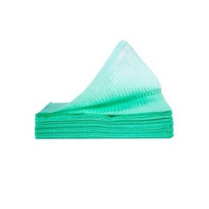 Servilleta Plastificada Verde 33cmx45cm. 500 Unidades