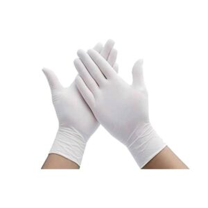 Guantes de Nitrilo Blanco Santex talla mediana, 100 unidades