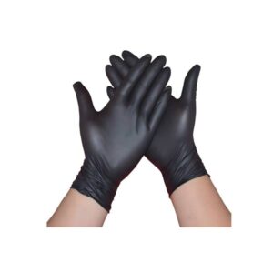 Guantes de Nitrilo Negro Gramaje 3,5 de Santex 100 unidades