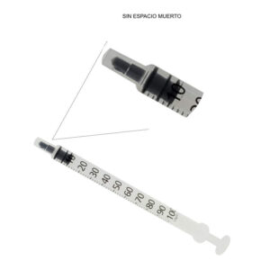 Jeringa sin residuo de 1ml, 100 unidades