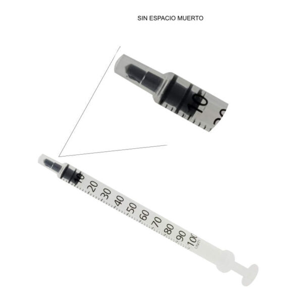Jeringa sin residuo de 1ml sin residuo - Dermocel