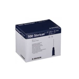 Aguja 23G Hipodérmica Braun 0,60x25mm Caja de 100 Uds.