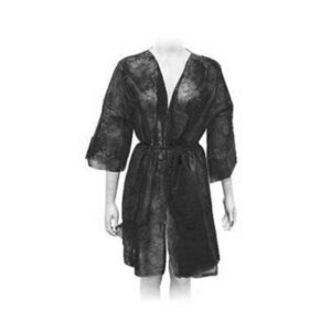 Bata Kimono Estética desechable Negra, 10 unidades