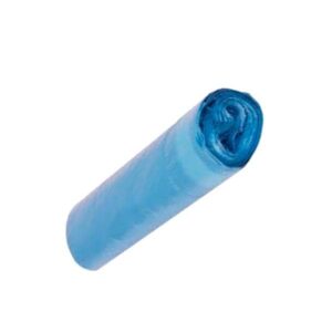 Bolsa de basura azul de 30 litros de 55x60cms con autocierre, 15 unidades