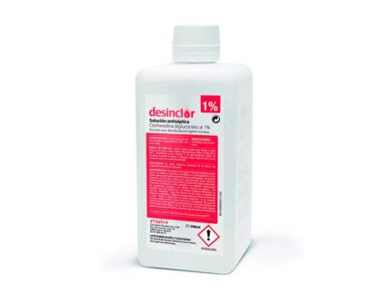 Desinclor Coloreado, Antiséptico piel sana Aquosa al 1% 500ml - Dermocel