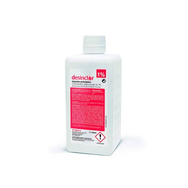 Desinclor Coloreado, Antiséptico piel sana Aquosa al 1% 500ml - Dermocel