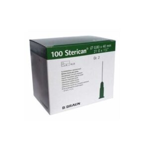 Aguja 21G de Braun de 0,80x40mm Caja de 100 Uds.
