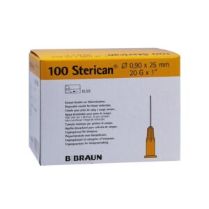 Aguja 20G de Braun de 0,90mmx25mm Caja de 100 Uds.