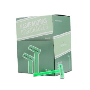 Rasuradora 2 hojas con peine 100 Unidades