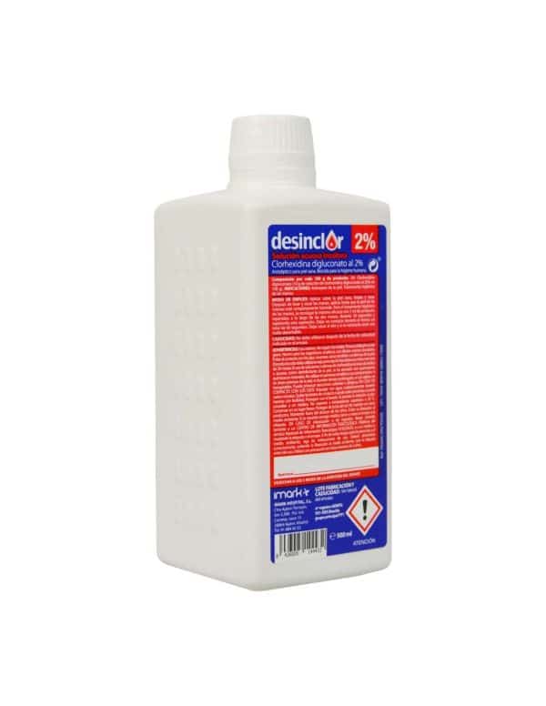 Desinfectante para Piel Sana clorhexidina al 2% envase de 500ml.