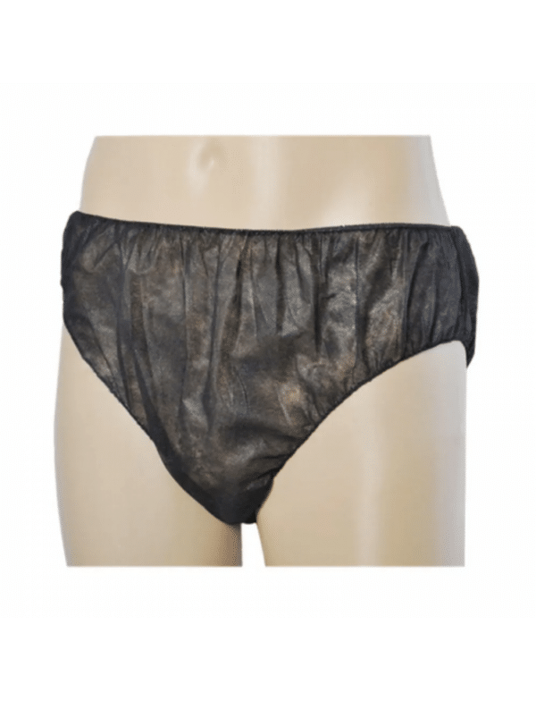 Slip hombre desechable negro de gramaje 30 paquete de 25 Unidades