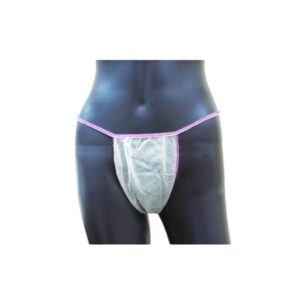 Tanga desechable para mujer color blanco, 100 unidades